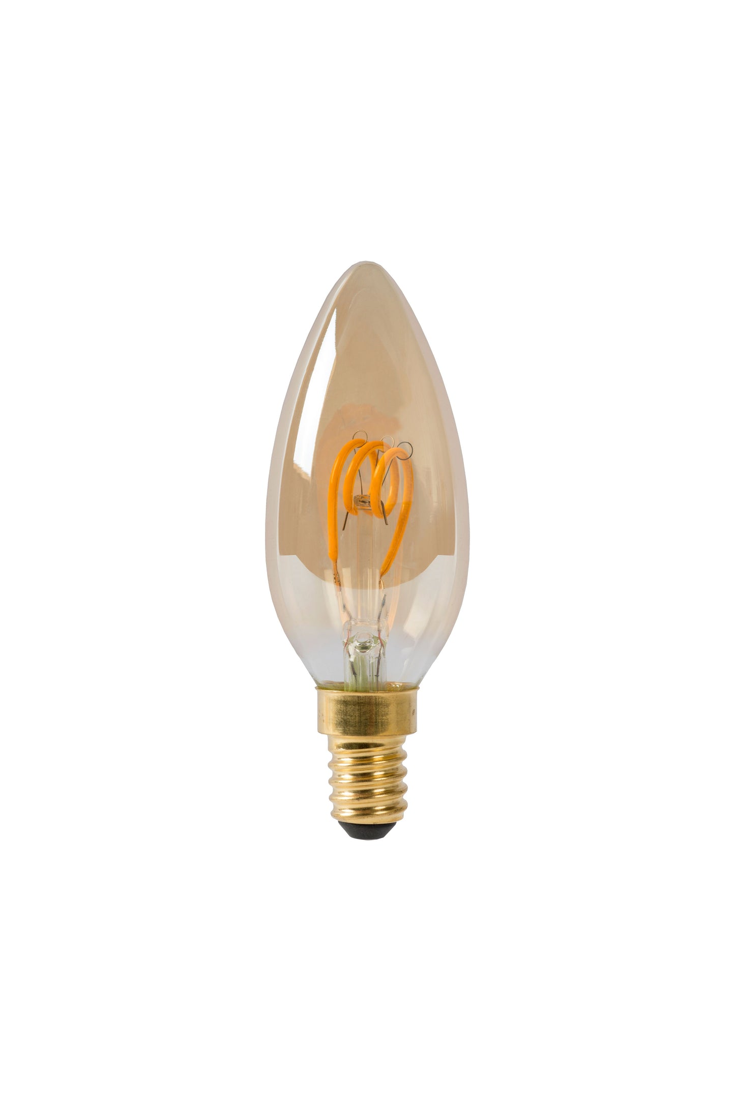 Lucide C35 - Filament bulb - Ø 3,5 cm - LED Dim. - E14 - 1x3W 2200K - Amber