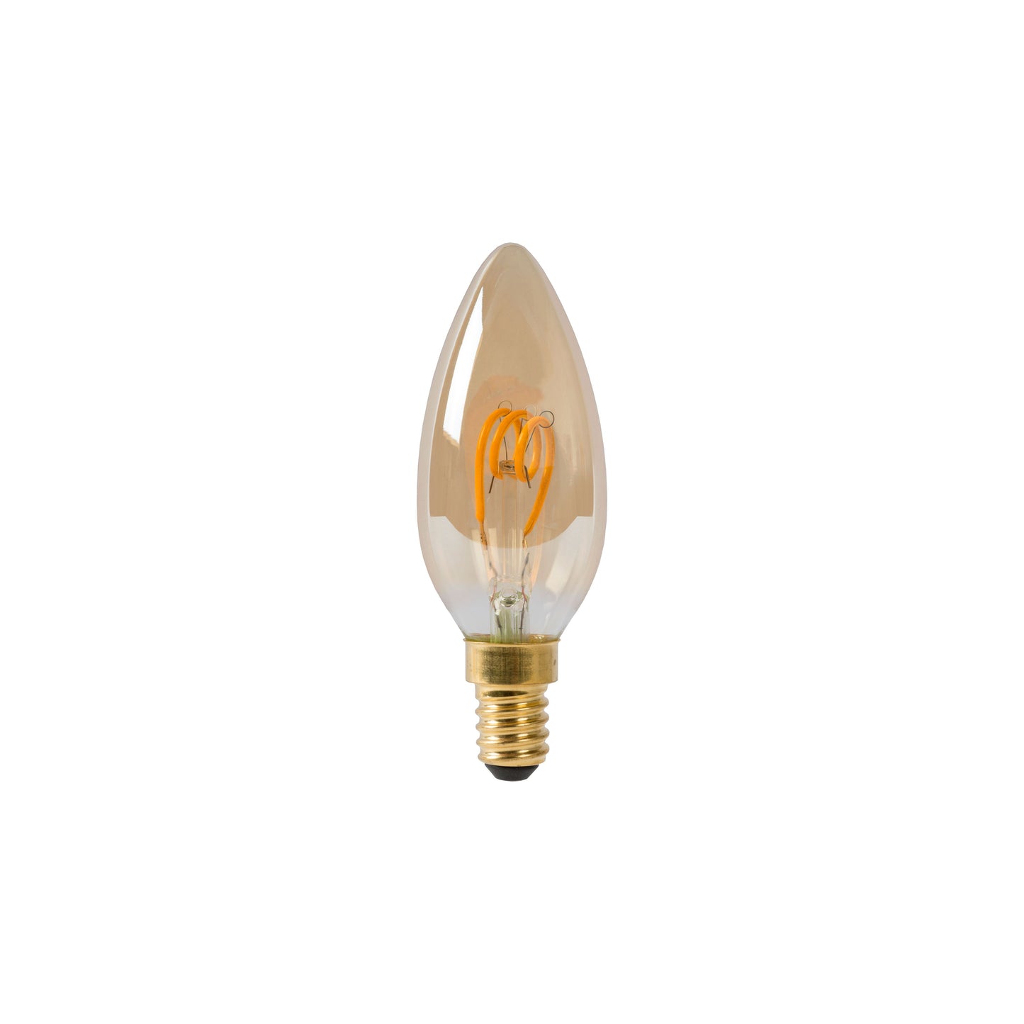Lucide C35 - Filament bulb - Ø 3,5 cm - LED Dim. - E14 - 1x3W 2200K - Amber