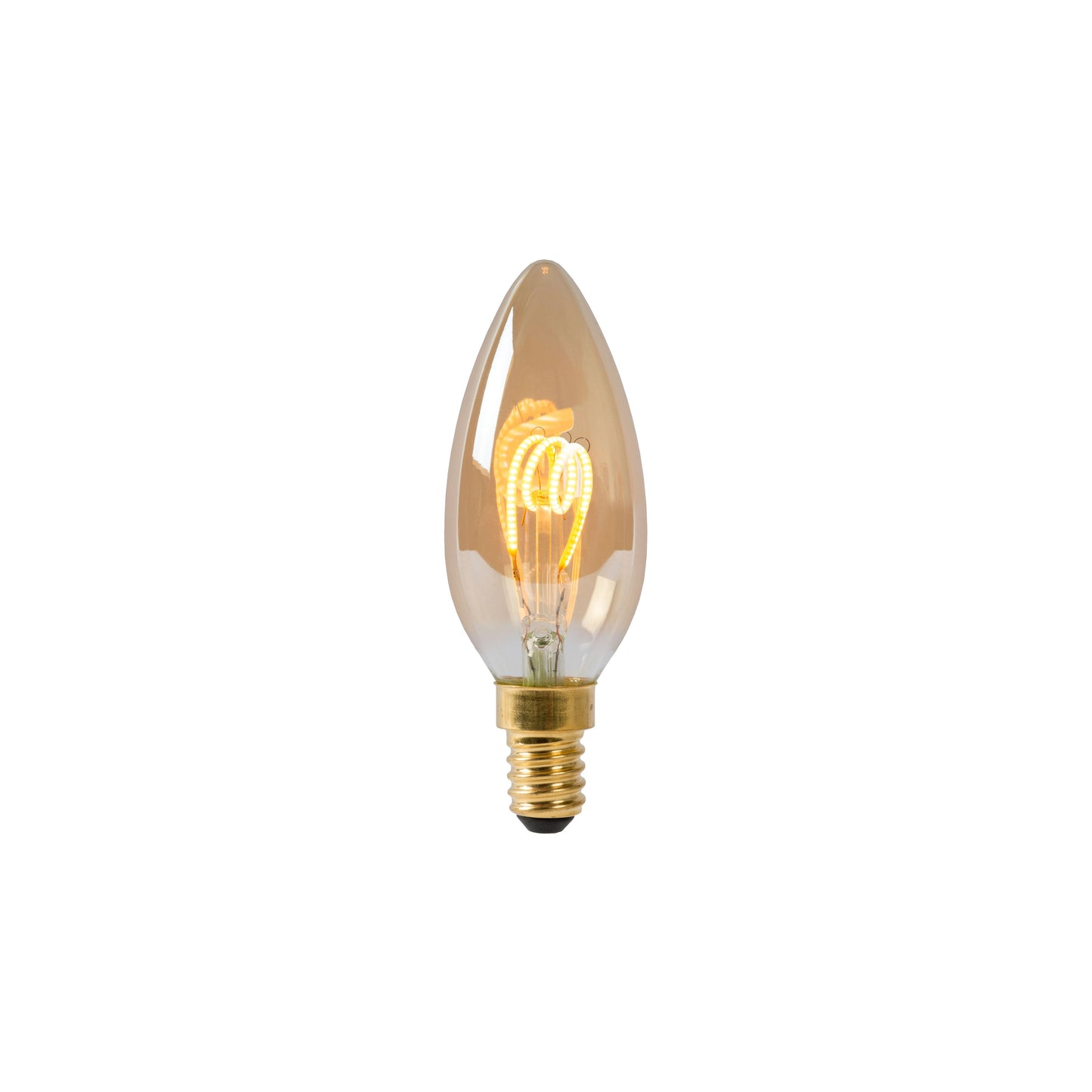 Lucide C35 - Filament bulb - Ø 3,5 cm - LED Dim. - E14 - 1x3W 2200K - Amber