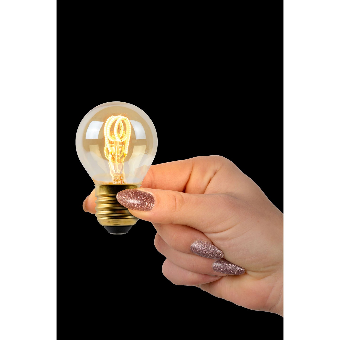 Lucide G45 - Filament bulb - Ø 4,5 cm - LED Dim. - E27 - 1x3W 2200K - Amber