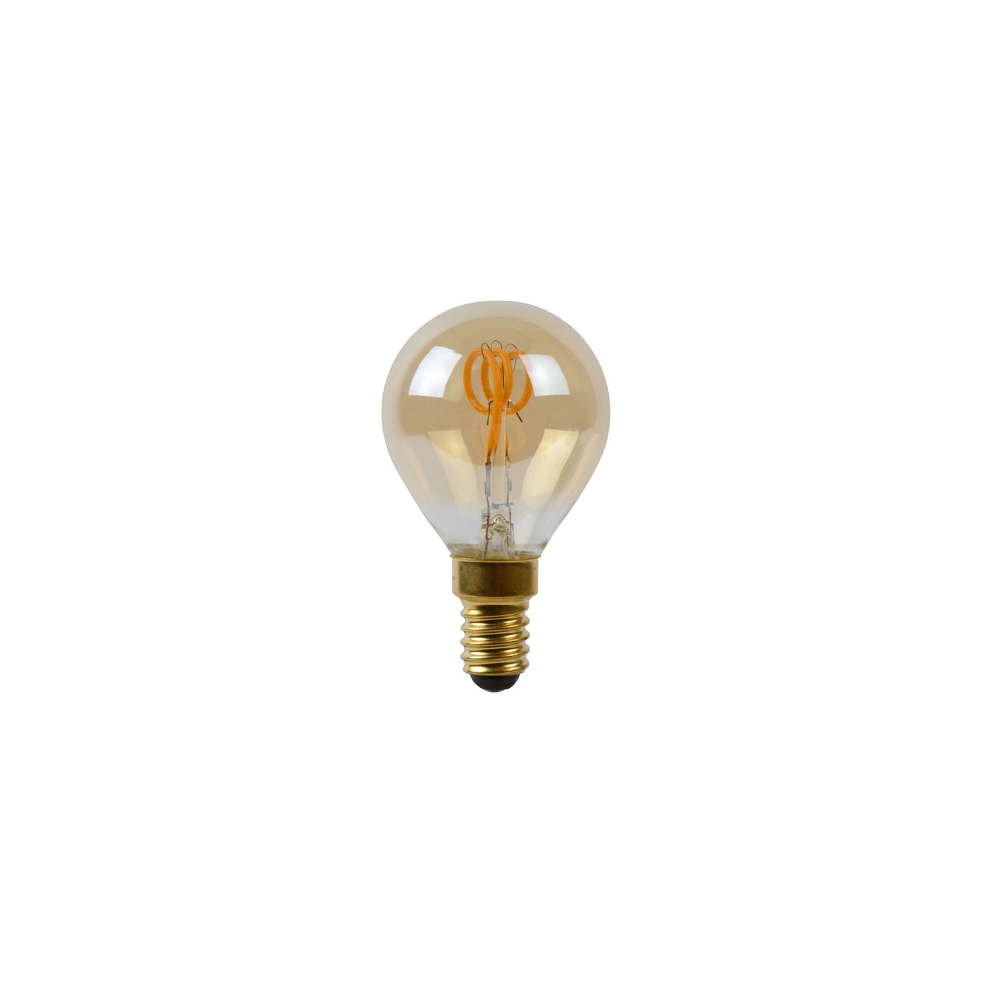 Lucide P45 - Filament bulb - Ø 4,5 cm - LED Dim. - E14 - 1x3W 2200K - Amber