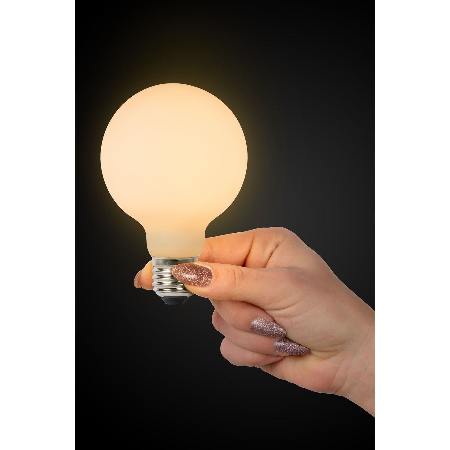 Lucide G80 - Filament bulb - Ø 8 cm - LED Dim. - E27 - 1x8W 2700K - 3 StepDim - Opal