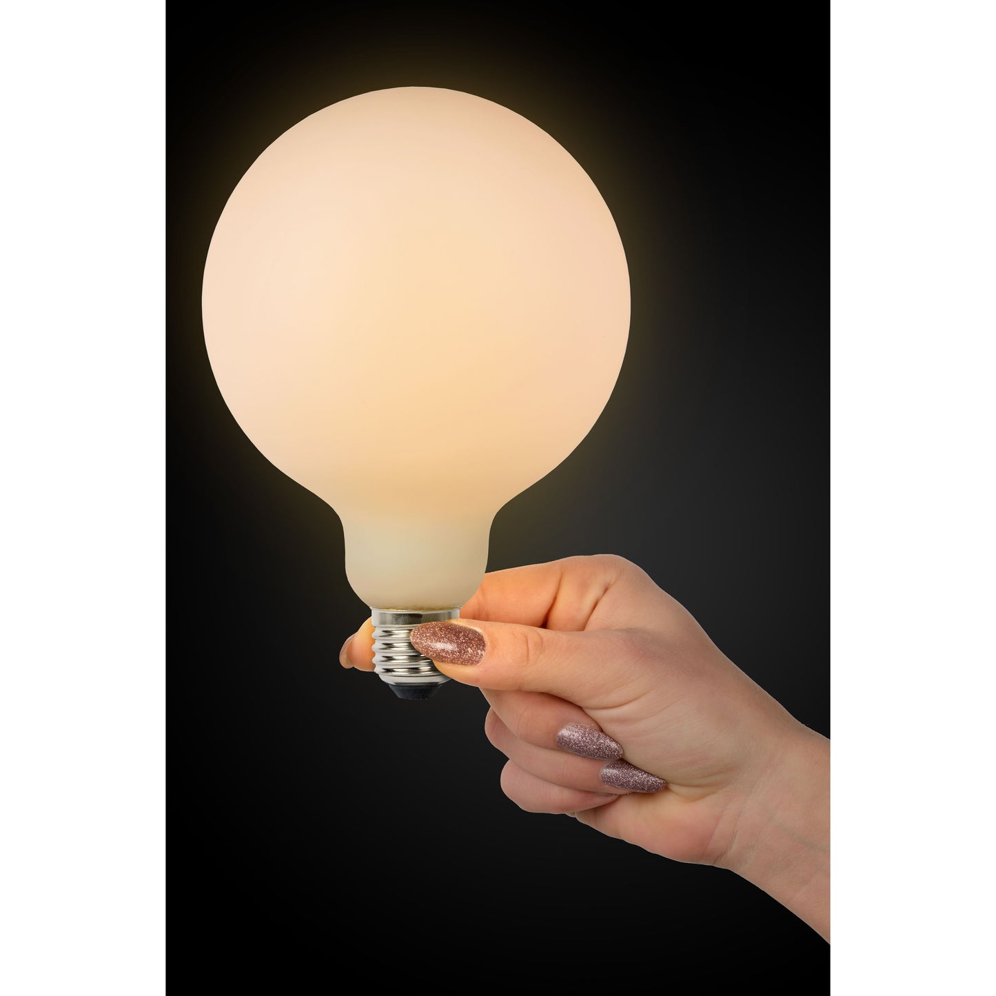 Lucide G125 - Filament bulb - Ø 12,5 cm - LED Dim. - E27 - 1x8W 2700K - 3 StepDim - Opal