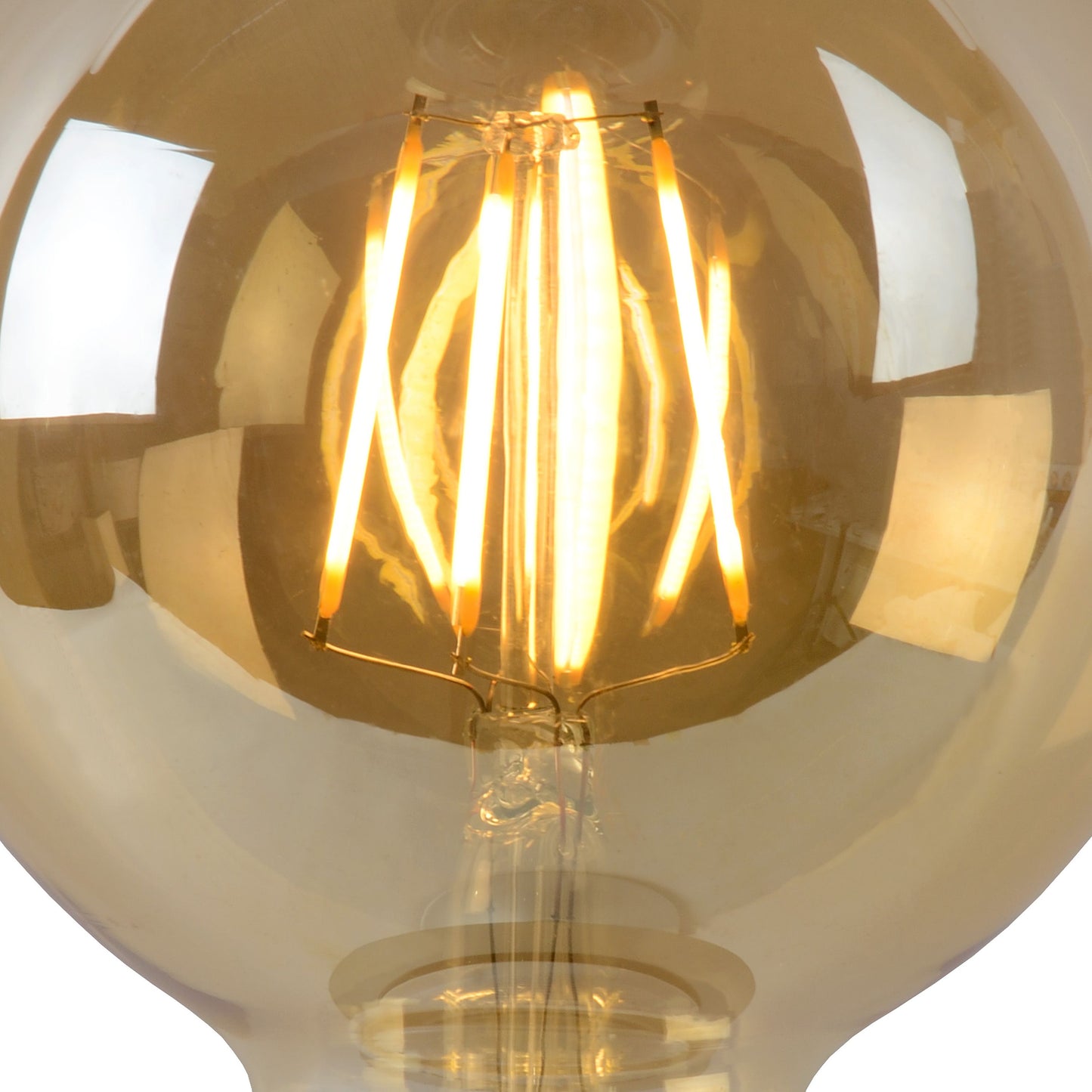 Lucide G95 - Filament bulb - Ø 9,5 cm - LED Dim. - E27 - 1x5W 2700K - Amber