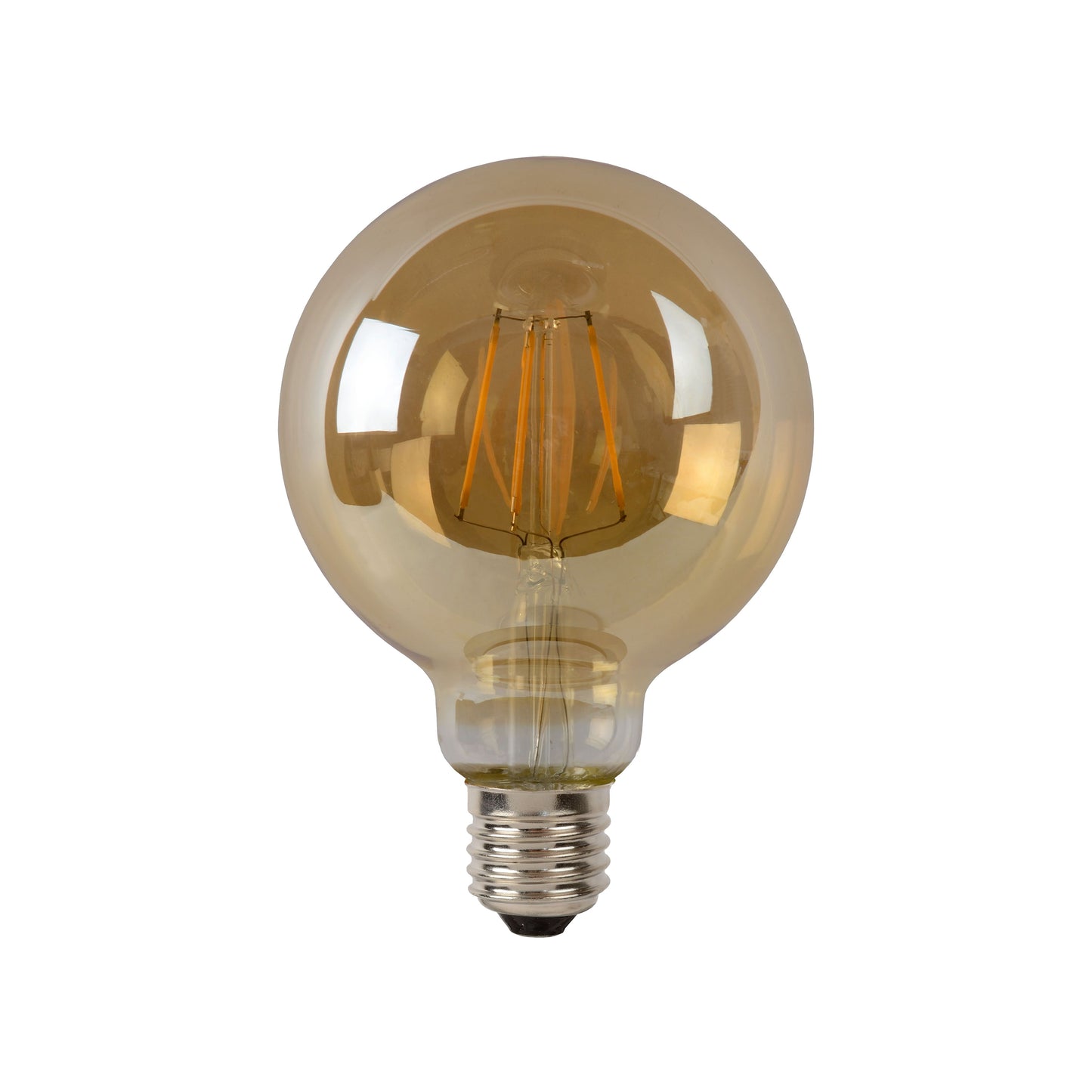 Lucide G95 - Filament bulb - Ø 9,5 cm - LED Dim. - E27 - 1x5W 2700K - Amber