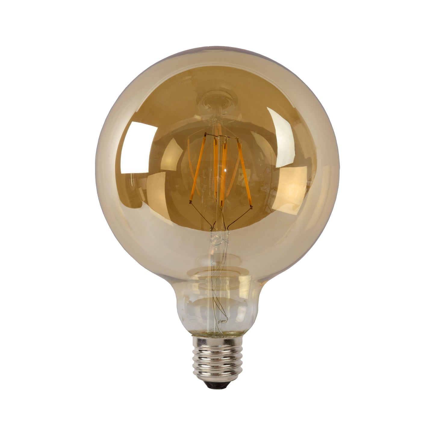 Lucide G125 - Filament bulb - Ø 12,5 cm - LED Dim. - E27 - 1x8W 2700K - Amber