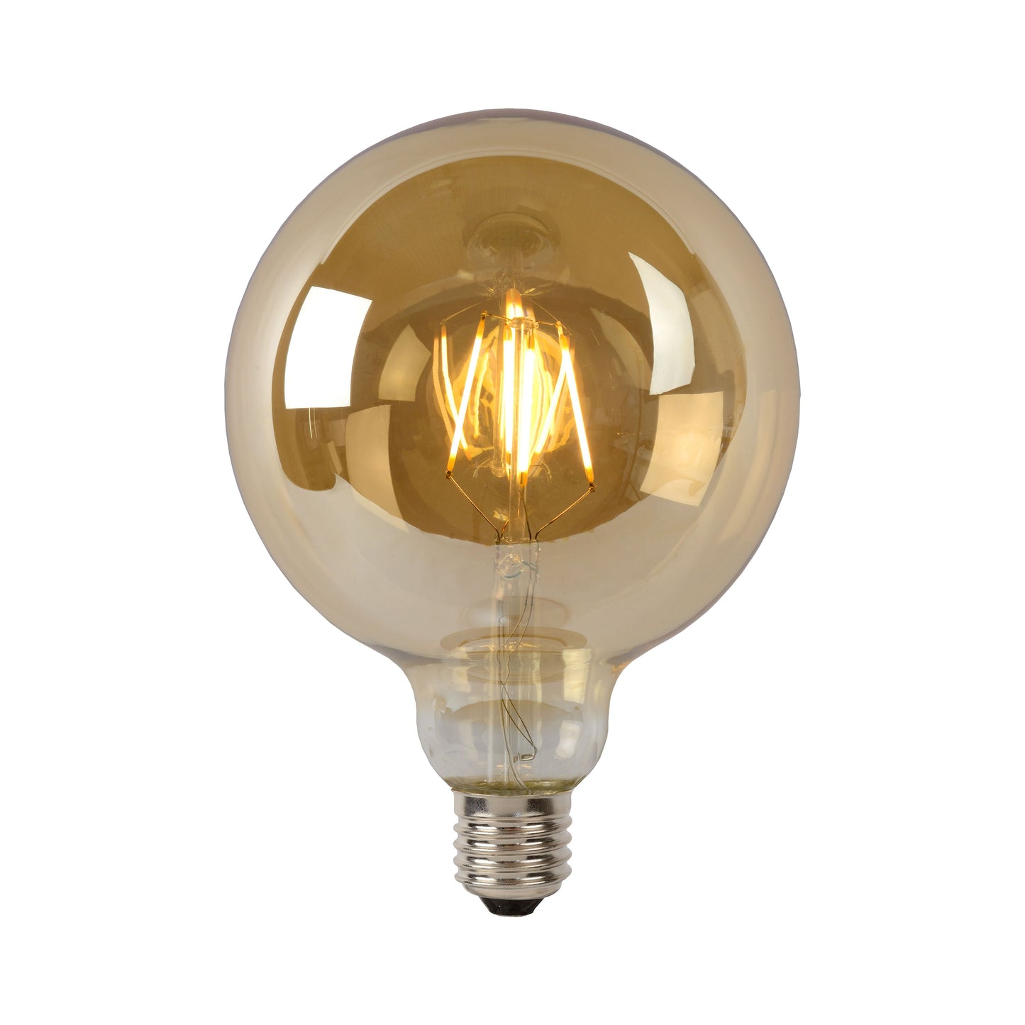 Lucide G125 - Filament bulb - Ø 12,5 cm - LED Dim. - E27 - 1x8W 2700K - Amber
