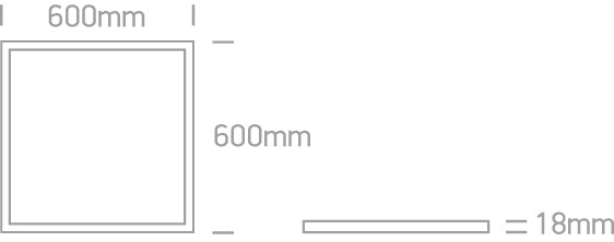 The 48W Square Recessed Panel Die cast