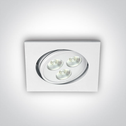 The 3x1W Square Spots Aluminium