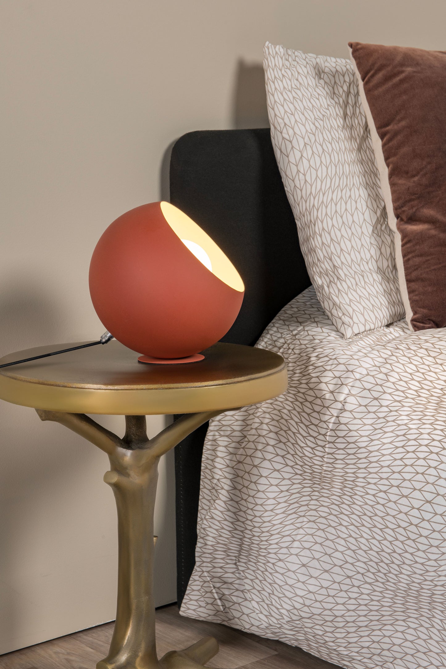 Lucide DOREDOS - Table lamp - Ø 20 cm - 1xE27 - Terracotta