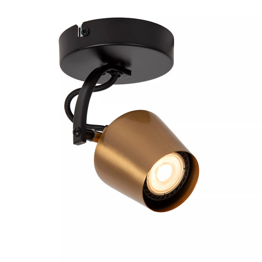 Lucide EMILE - Ceiling spotlight - Ø 10,5 cm - 1xGU10 - Matt Gold / Brass