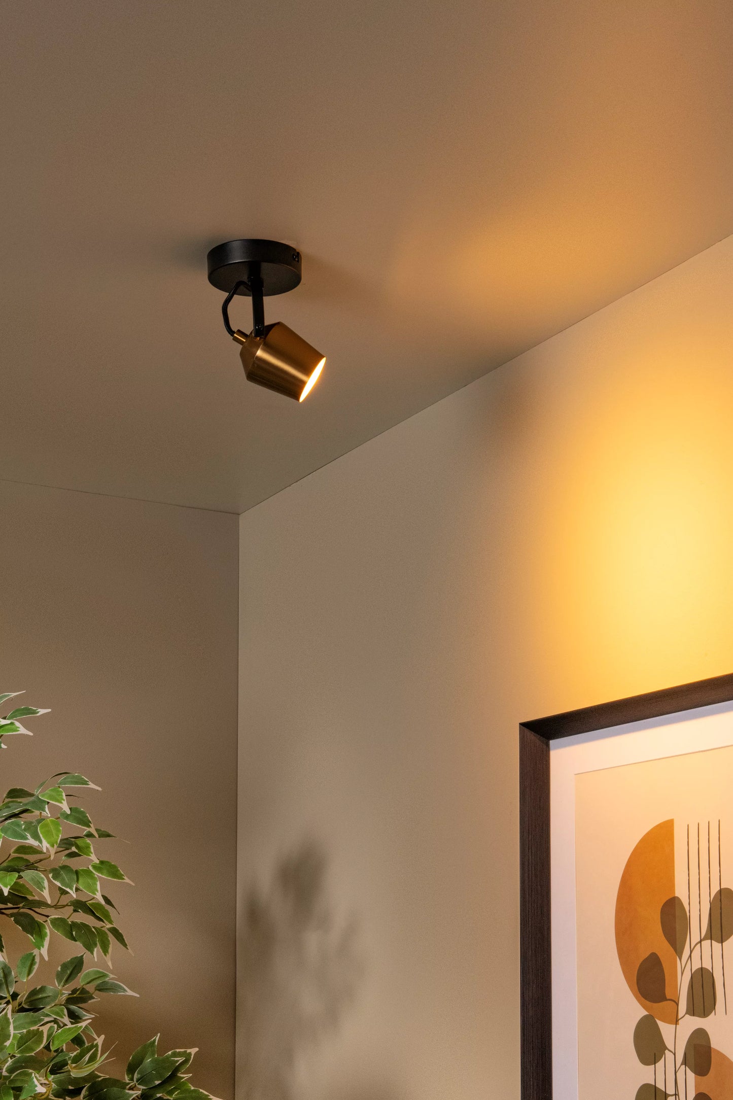 Lucide EMILE - Ceiling spotlight - Ø 10,5 cm - 1xGU10 - Matt Gold / Brass