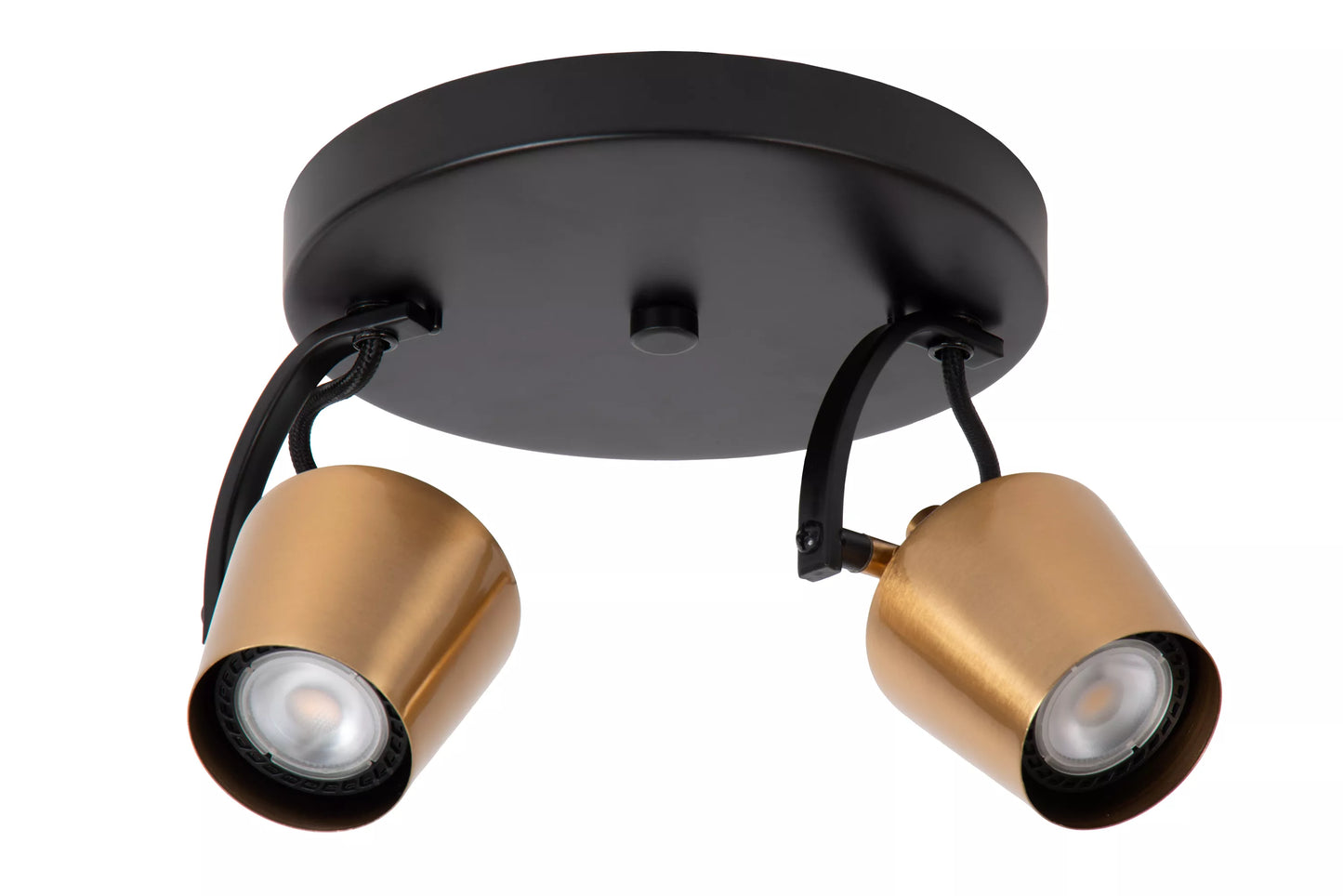 Lucide EMILE - Ceiling spotlight - Ø 20 cm - 2xGU10 - Matt Gold / Brass