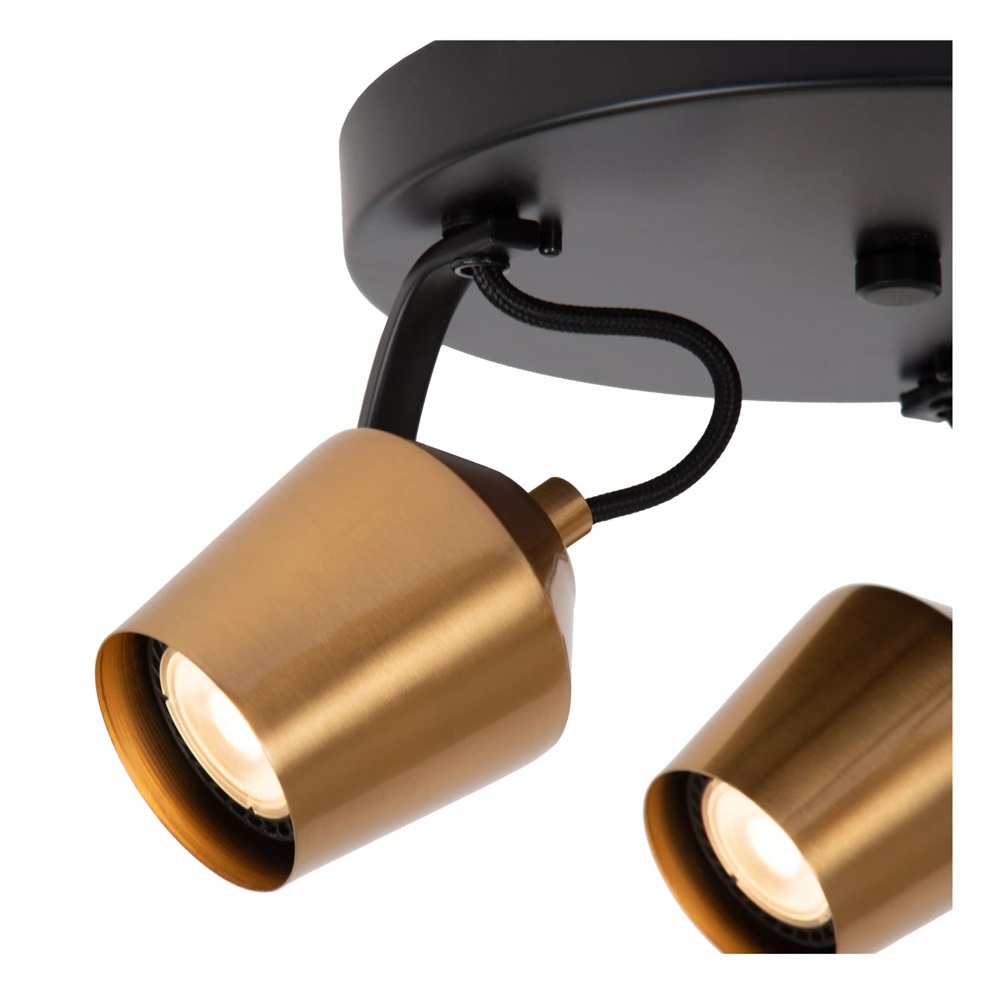 Lucide EMILE - Ceiling spotlight - Ø 23 cm - 3xGU10 - Matt Gold / Brass