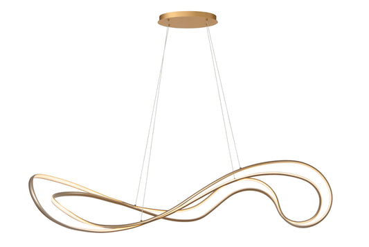 Lucide SARDANA - Pendant light - LED Dim. - 1x54W 2700K/3200K - Matt Gold / Brass