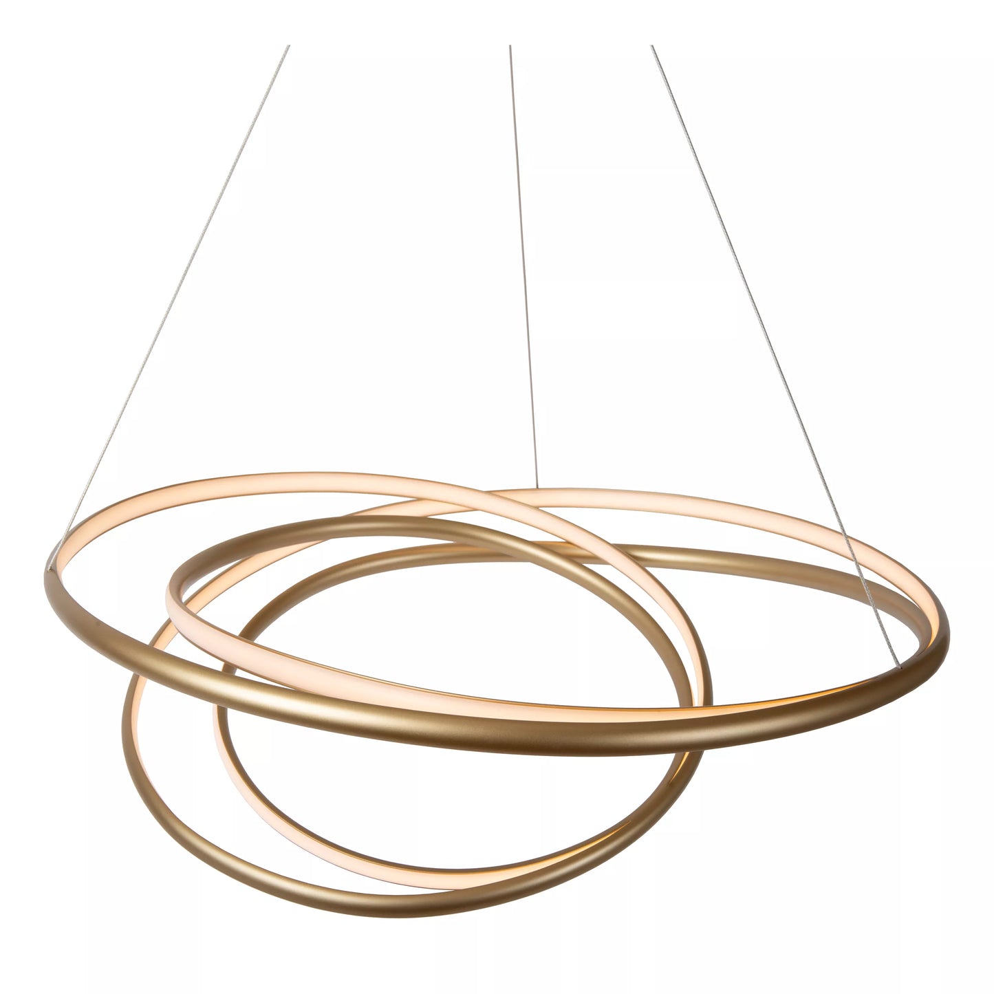 Lucide SARDANA - Pendant light - Ø 80 cm - LED Dim. - 1x74W 2700K - Matt Gold / Brass | Premium