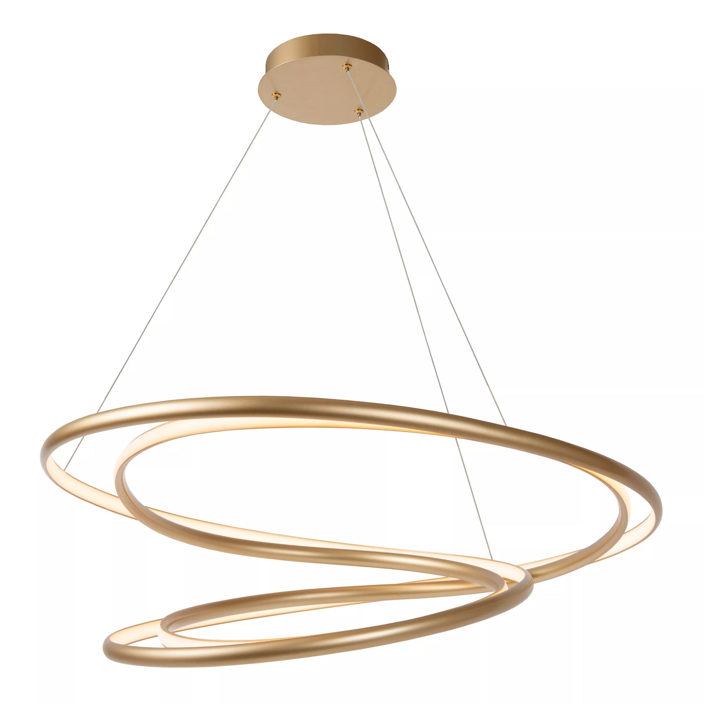 Lucide SARDANA - Pendant light - Ø 80 cm - LED Dim. - 1x74W 2700K - Matt Gold / Brass | Premium
