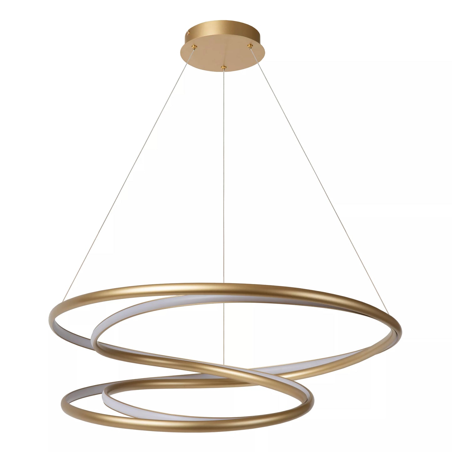 Lucide SARDANA - Pendant light - Ø 80 cm - LED Dim. - 1x74W 2700K - Matt Gold / Brass | Premium
