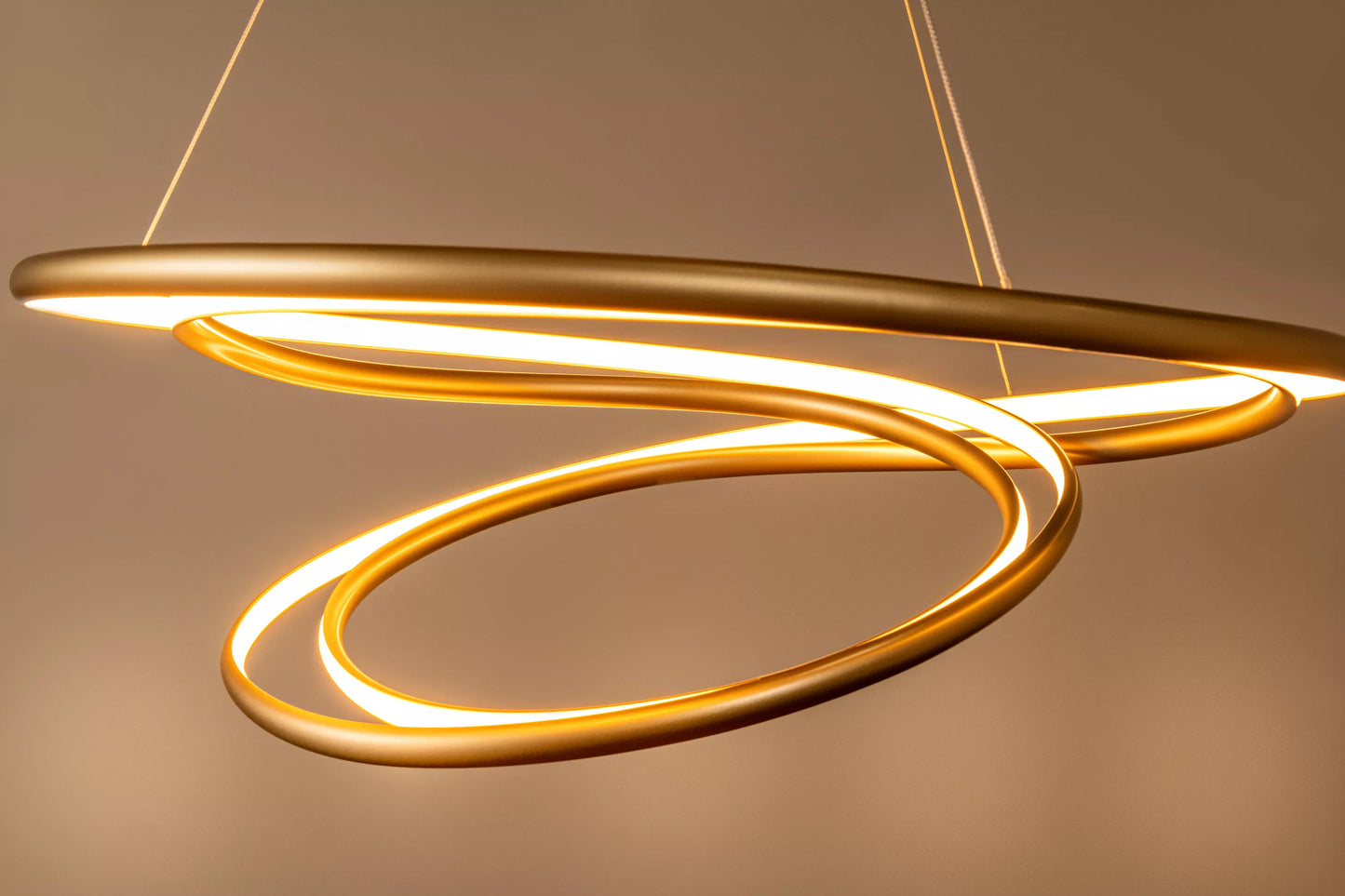 Lucide SARDANA - Pendant light - Ø 80 cm - LED Dim. - 1x74W 2700K - Matt Gold / Brass | Premium