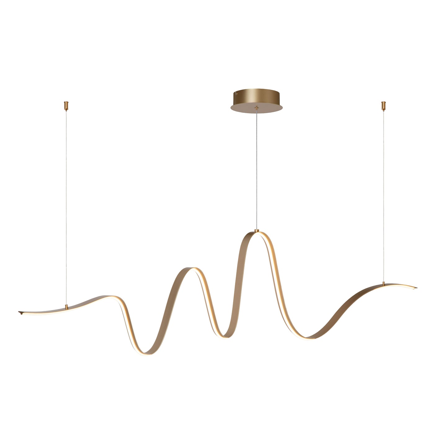 Lucide LAMBADA - Pendant light - LED Dim. - 1x33W 2700K/3200K - Matt Gold / Brass