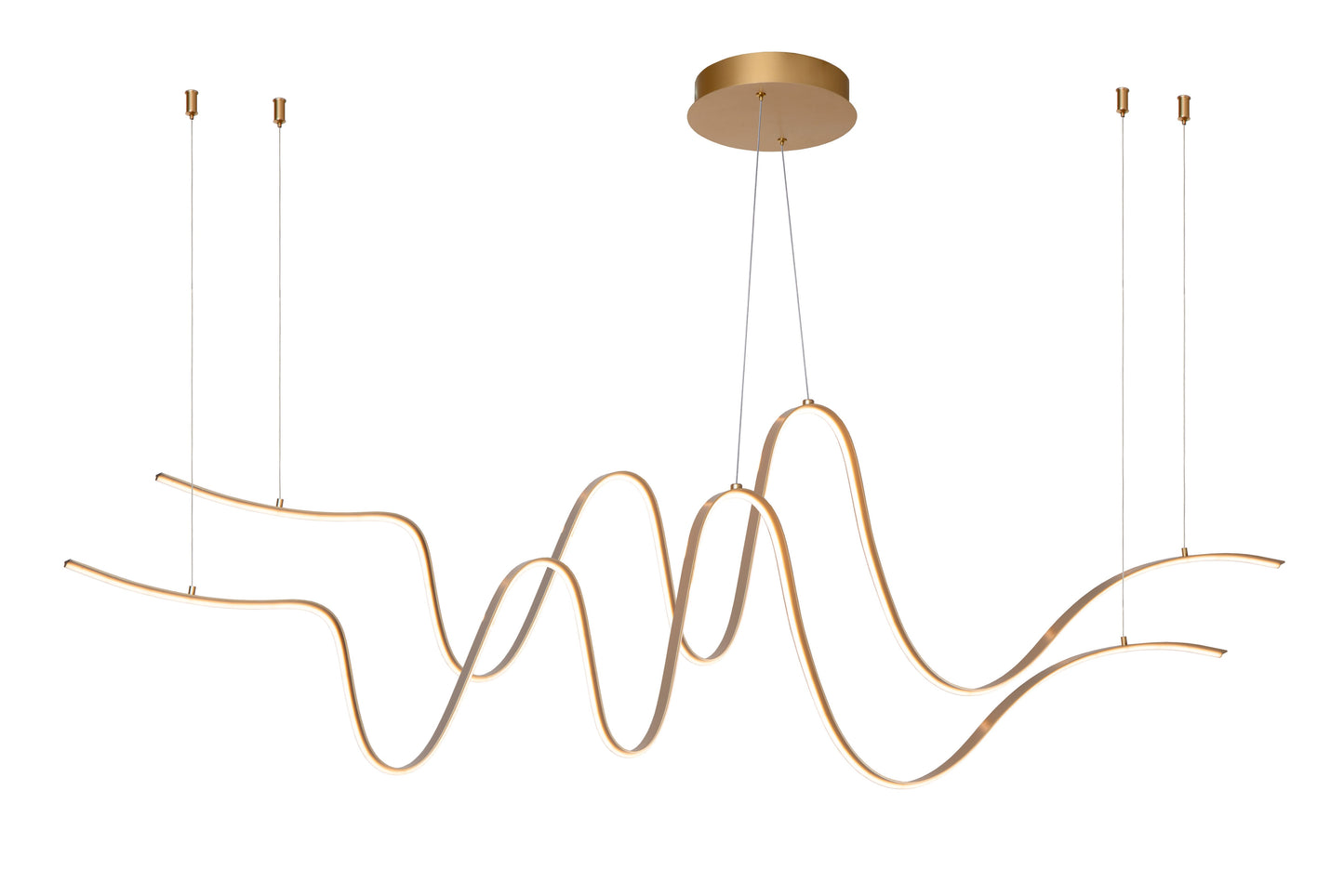 Lucide LAMBADA - Pendant light - LED Dim. - 2x55W 2700K/3200K - Matt Gold / Brass