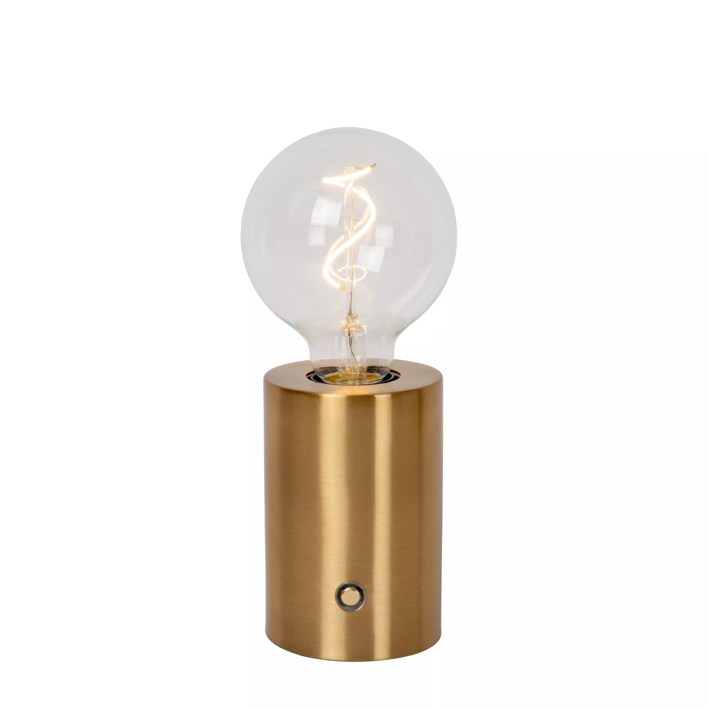 Lucide VIVO - Rechargeable Table lamp - Battery pack - Ø 8 cm - LED Dim. - E27 - 1x1W 2700K - Matt Gold / Brass