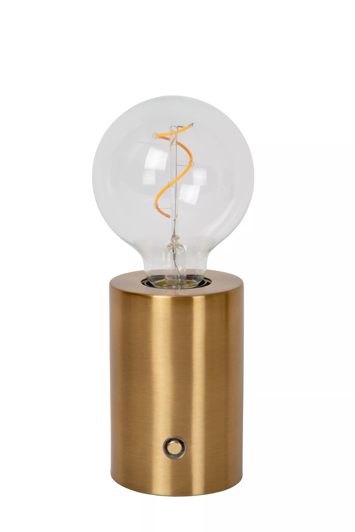 Lucide VIVO - Rechargeable Table lamp - Battery pack - Ø 8 cm - LED Dim. - E27 - 1x1W 2700K - Matt Gold / Brass