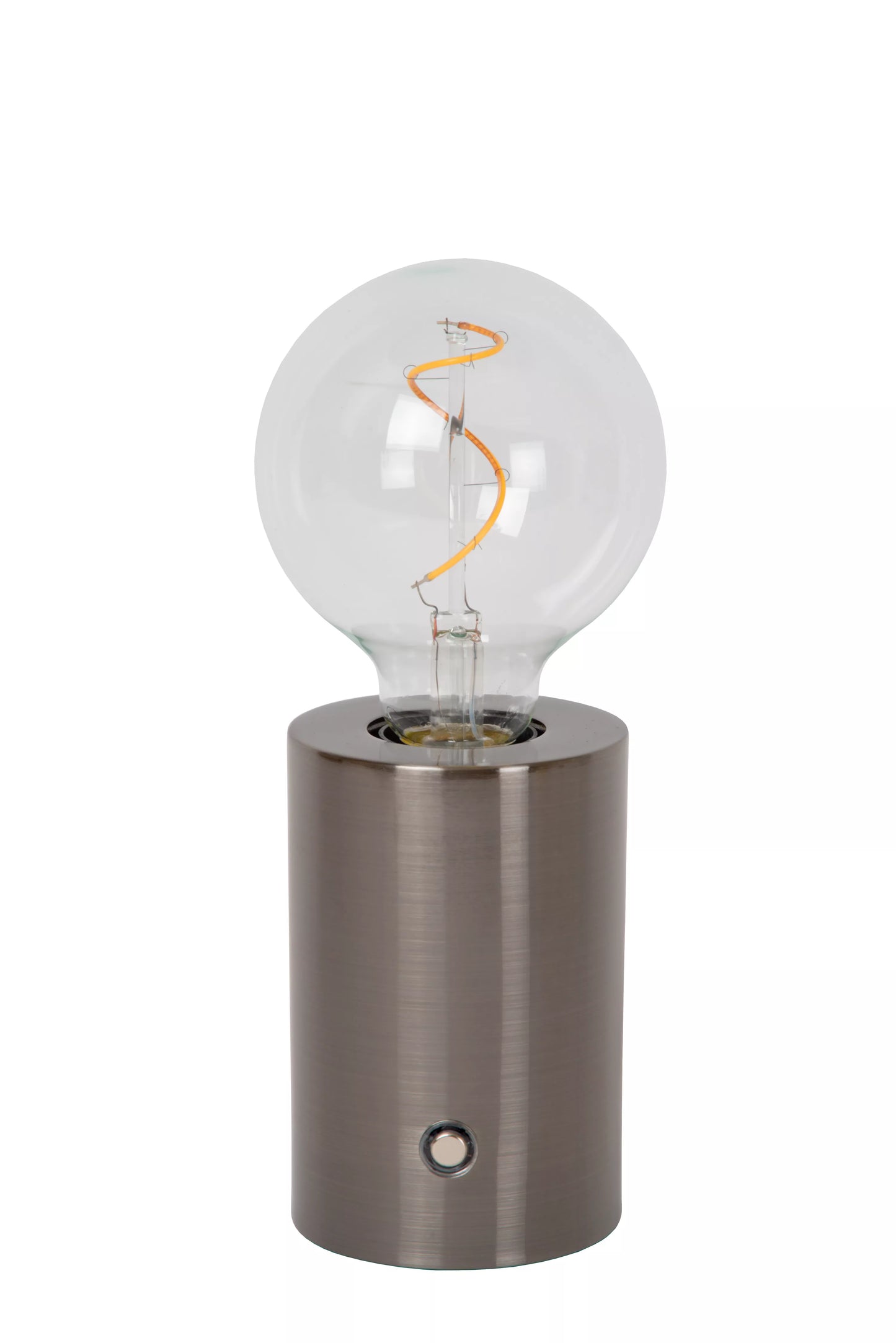 Lucide VIVO - Rechargeable Table lamp - Battery pack - Ø 8 cm - LED Dim. - E27 - 1x1W 2700K - Satin Gun Metal