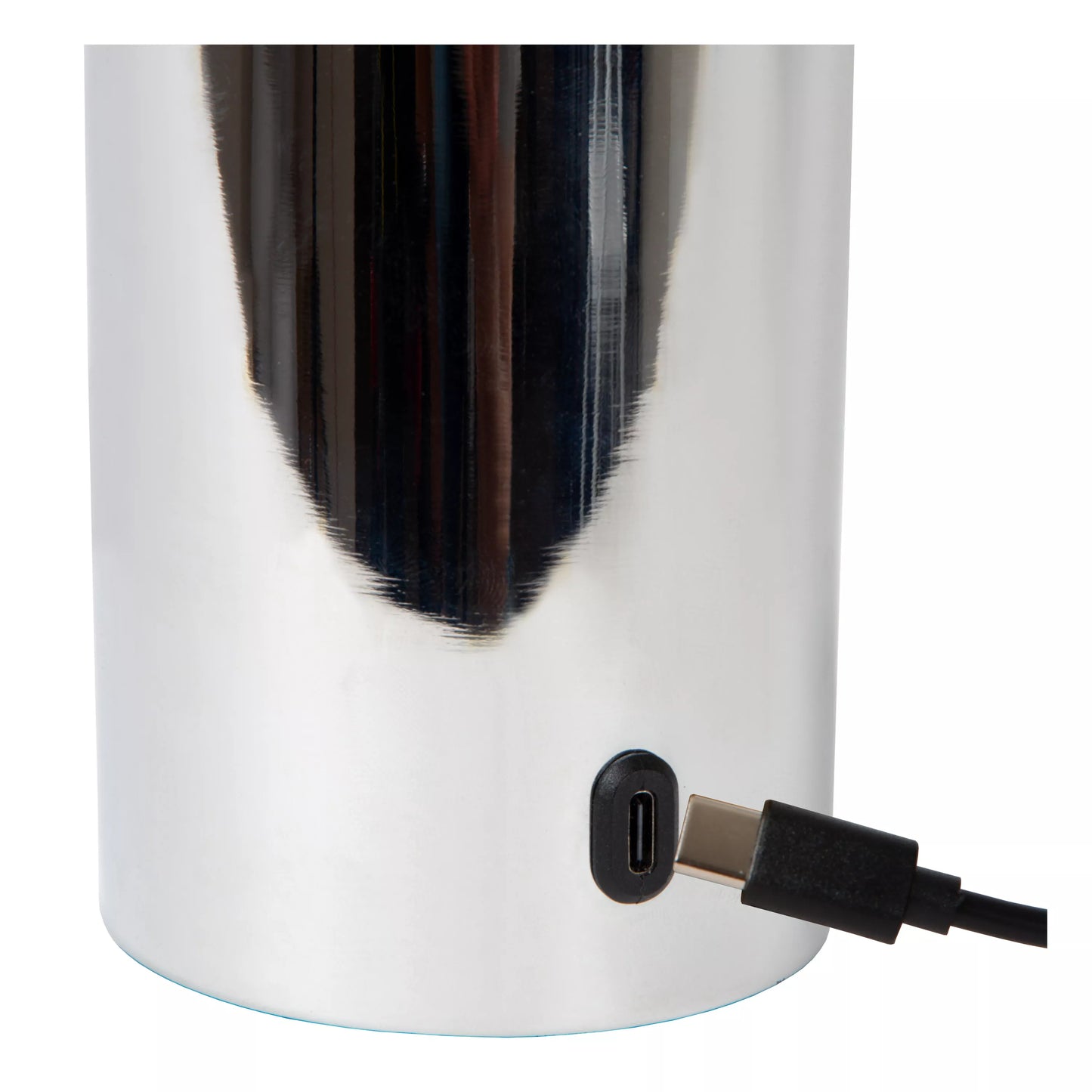 Lucide VIVO - Rechargeable Table lamp - Battery pack - Ø 8 cm - LED Dim. - E27 - 1x1W 2700K - Chrome