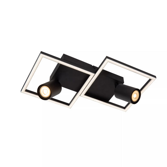 Lucide ARIANNE - Flush ceiling light - LED - 2xGU10- CCT - Black