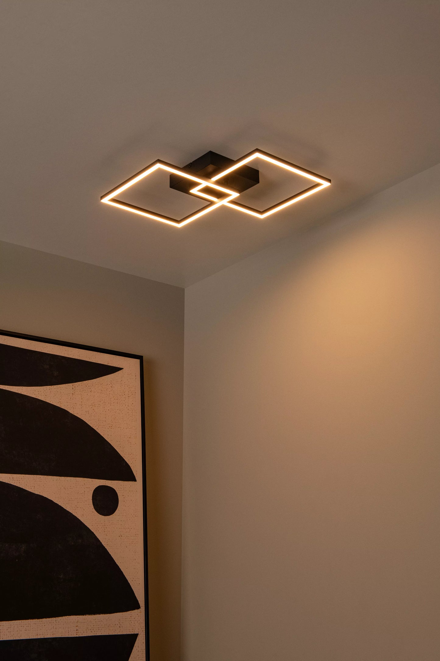 Lucide ARIANNE - Flush ceiling light - LED - CCT - 1x23W 2700K/4000K - Black