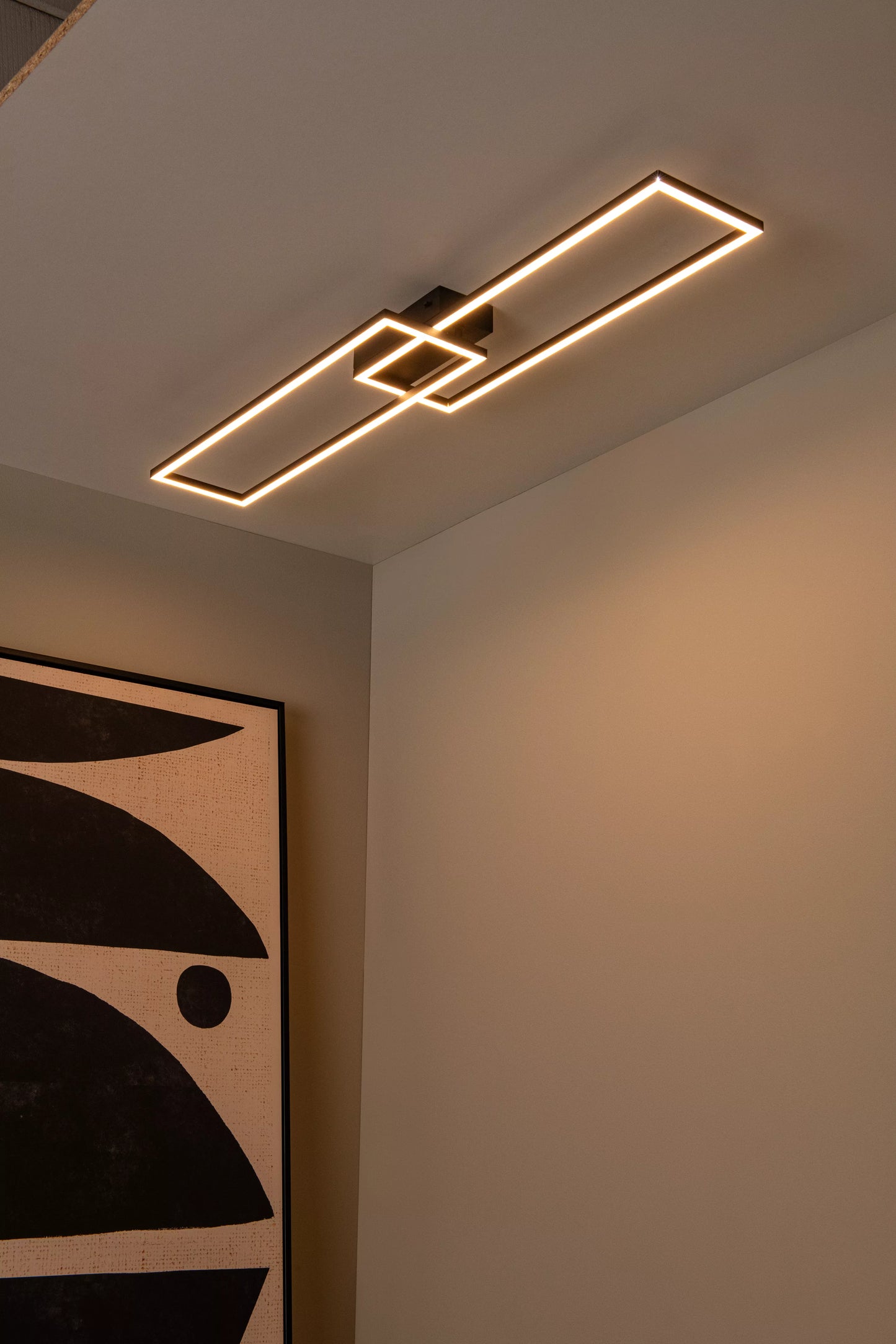 Lucide ARIANNE - Flush ceiling light - LED - CCT - 1x23W 2700K/4000K - Black