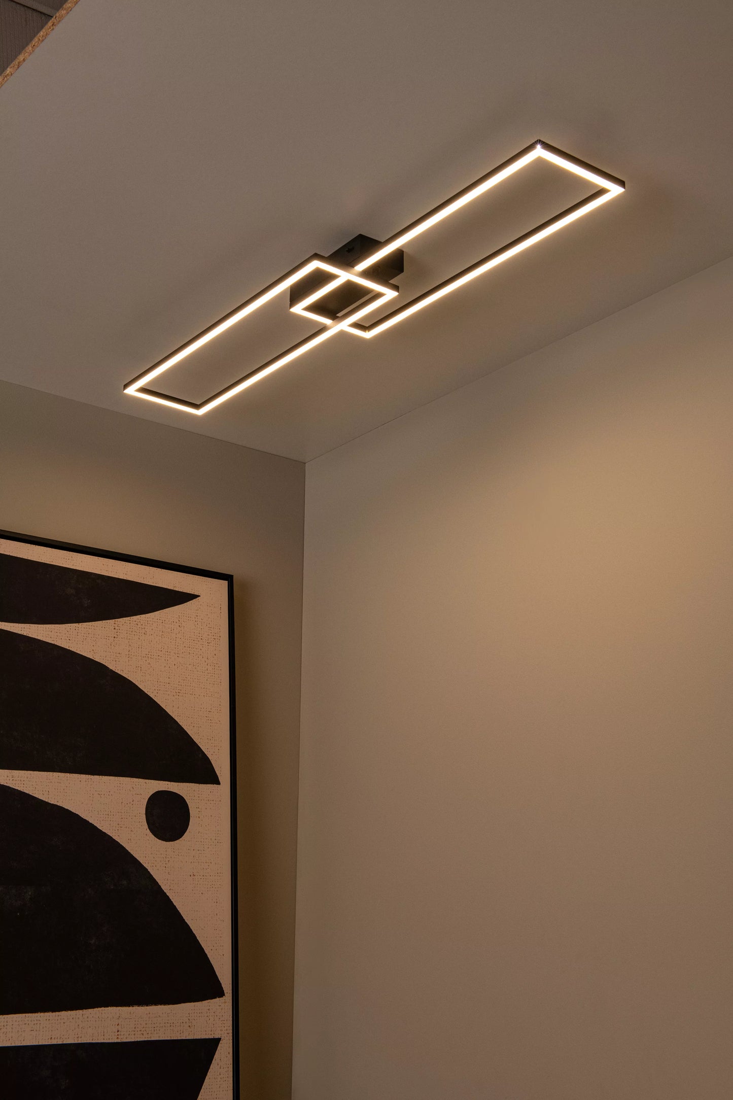 Lucide ARIANNE - Flush ceiling light - LED - CCT - 1x23W 2700K/4000K - Black