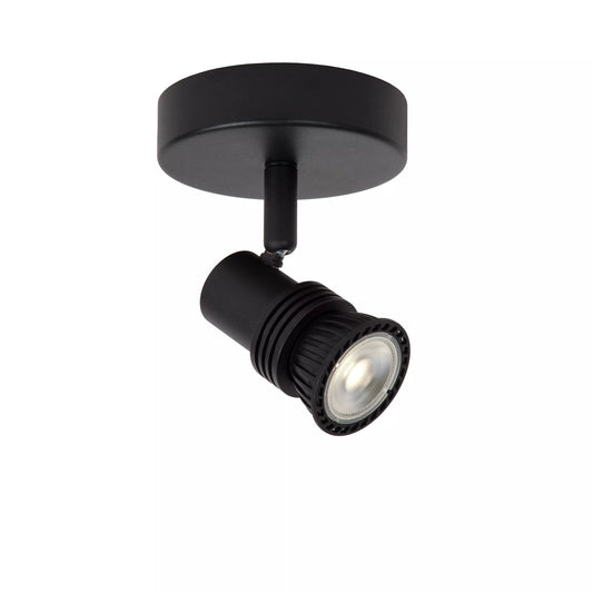 Lucide KIANTI - Ceiling spotlight - Ø 10 cm - 1xGU10 - Black