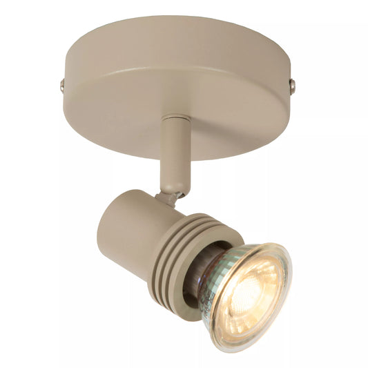 Lucide KIANTI - Ceiling spotlight - Ø 10 cm - 1xGU10 - Taupe
