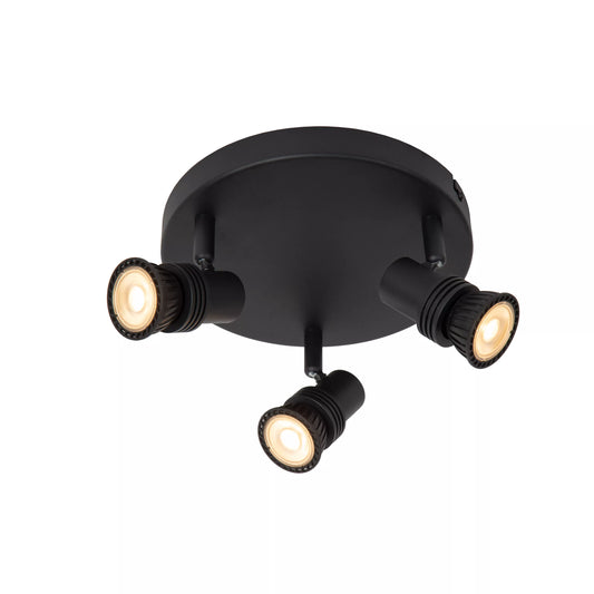 Lucide KIANTI - Ceiling spotlight - Ø 21 cm - 3xGU10 - Black