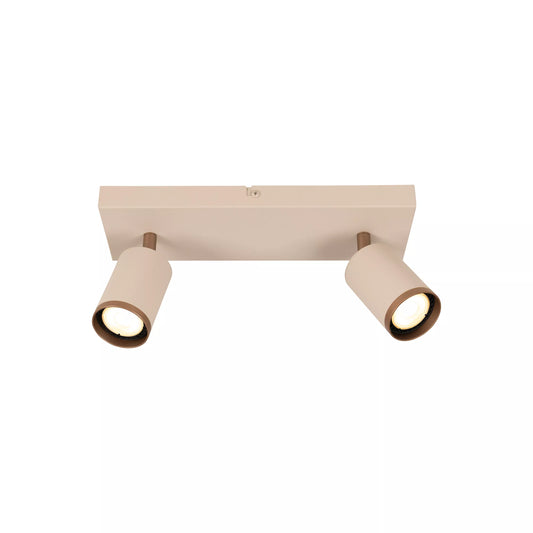 Lucide REGINA - Ceiling spotlight - 2xGU10 - Taupe | Essential