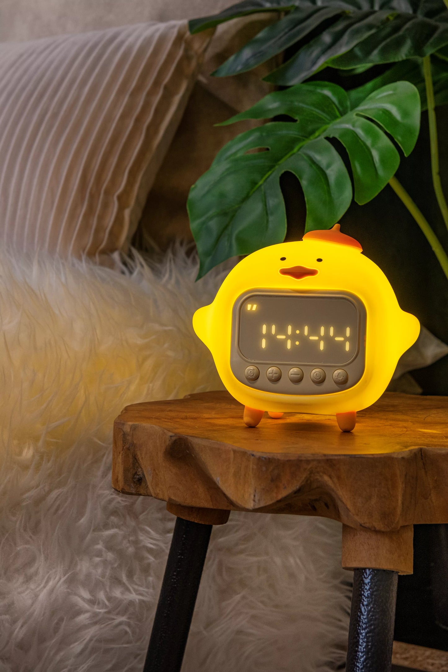 Lucide PINCHA DUCK - Rechargeable Night light Children - Battery pack- LED 3 StepDim - 1x1,5W 2100K - With music feature - Yellow | Essential
