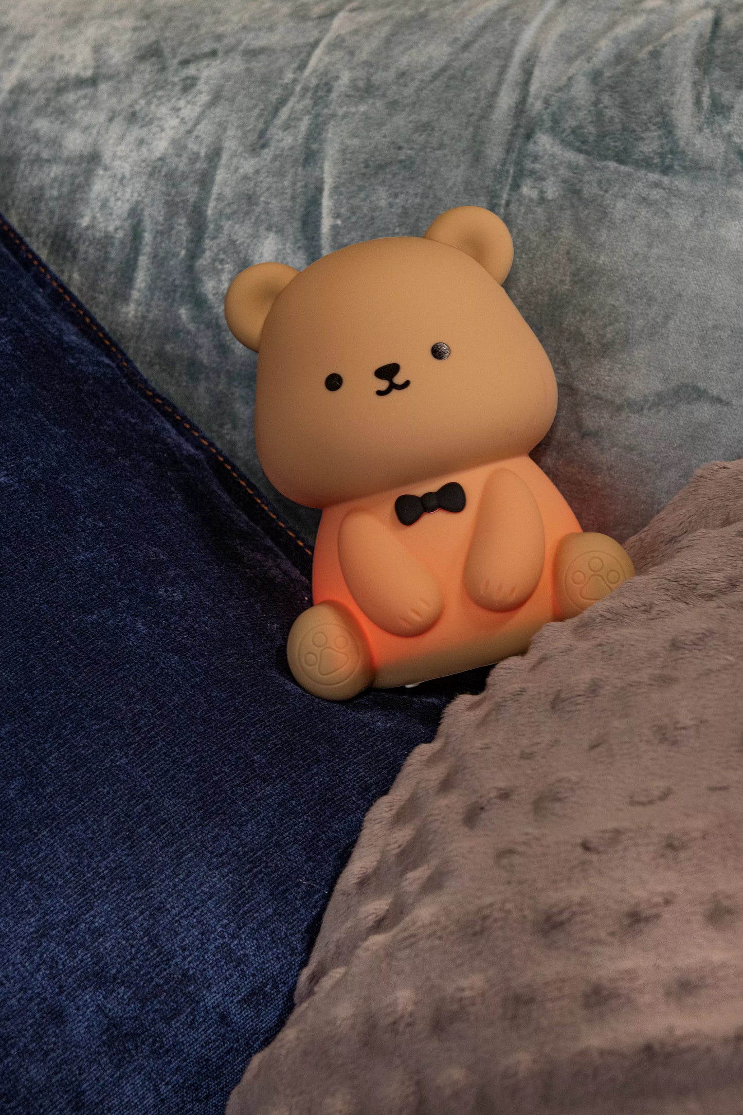 Lucide PINCHA BEAR - Rechargeable Table lamp Children - Battery pack- LED 3 StepDim - 1x0,5W 2100K - Rgb - Brown | Essential