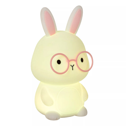Lucide PINCHA RABBIT - Rechargeable Table lamp Children - Battery pack- LED 3 StepDim - Rgb - White | Essential