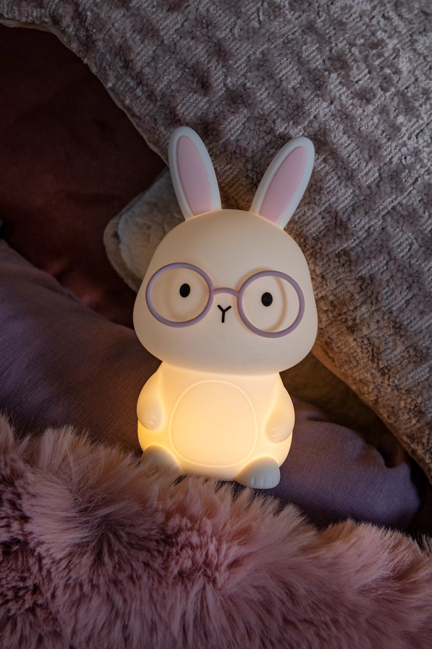 Lucide PINCHA RABBIT - Rechargeable Table lamp Children - Battery pack- LED 3 StepDim - Rgb - White | Essential