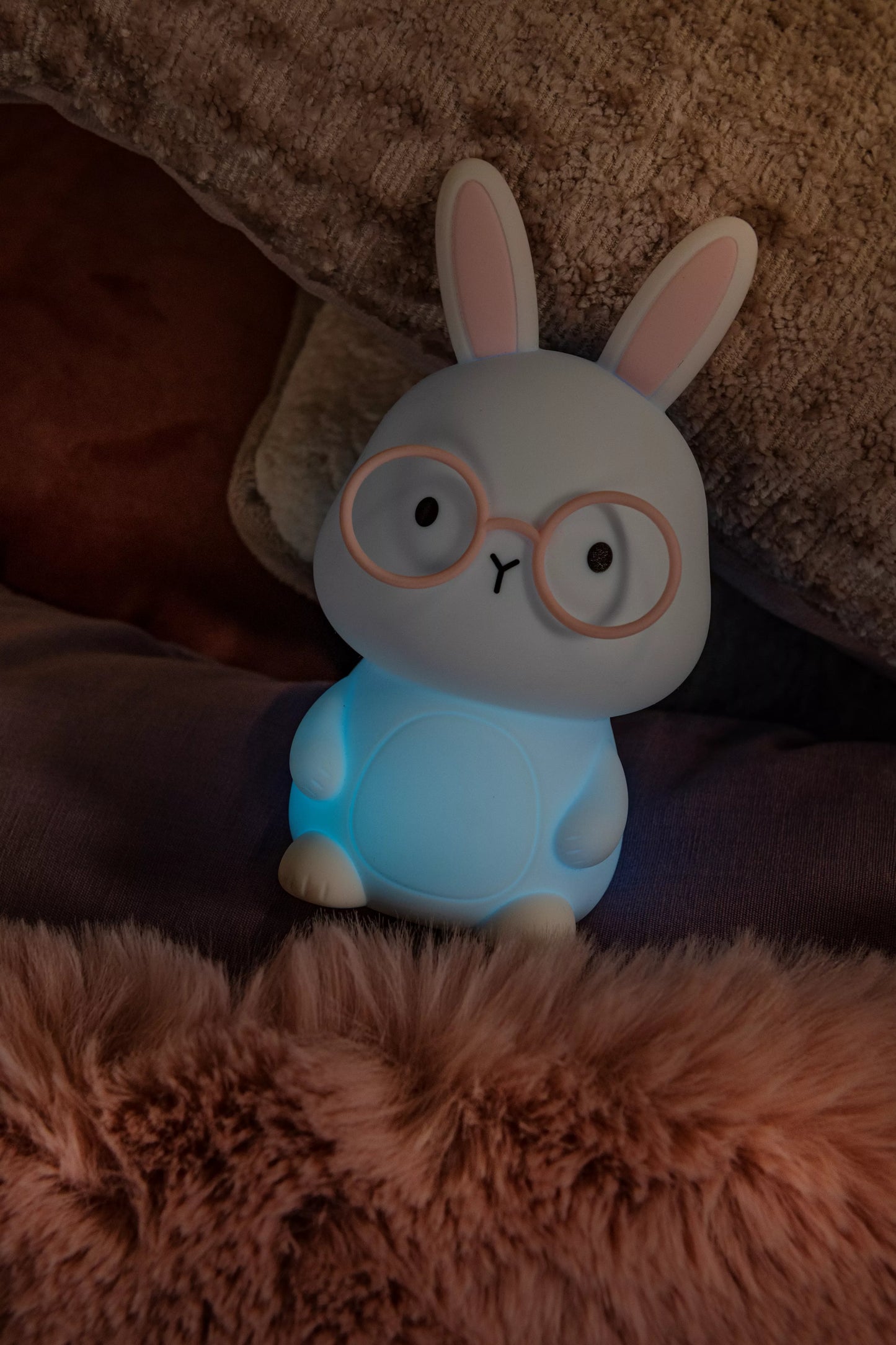 Lucide PINCHA RABBIT - Rechargeable Table lamp Children - Battery pack- LED 3 StepDim - Rgb - White | Essential
