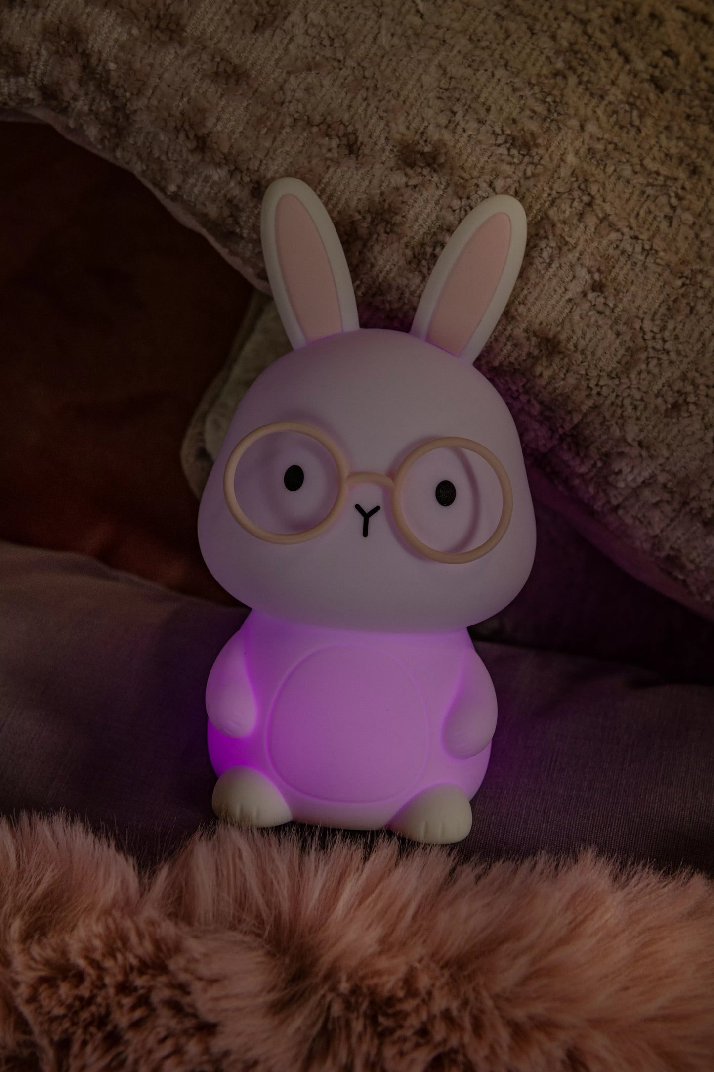 Lucide PINCHA RABBIT - Rechargeable Table lamp Children - Battery pack- LED 3 StepDim - Rgb - White | Essential