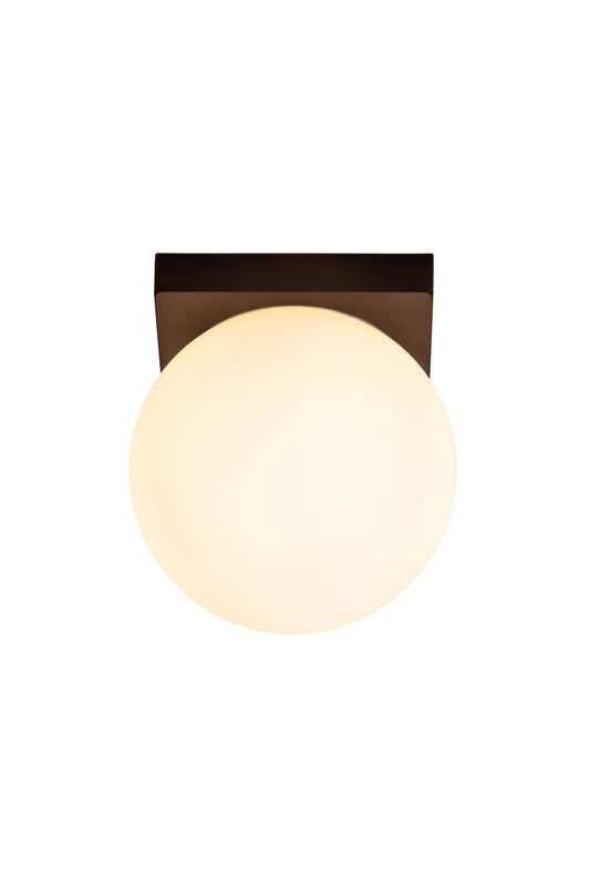 Lucide TASSA - Wall light Bathroom - Ø 13,5 cm - LED Dim. - 1x9,6W 1800K/3000K - Black