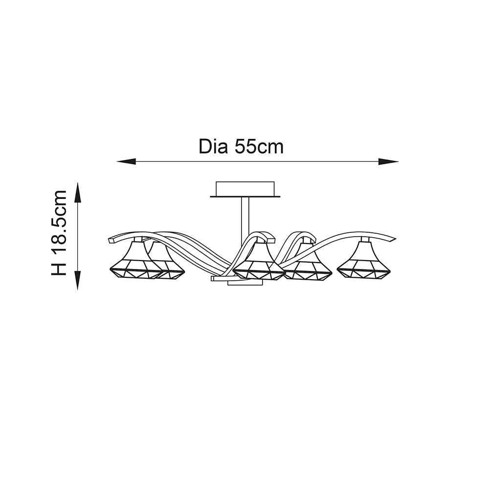 Langella 5lt semi flush