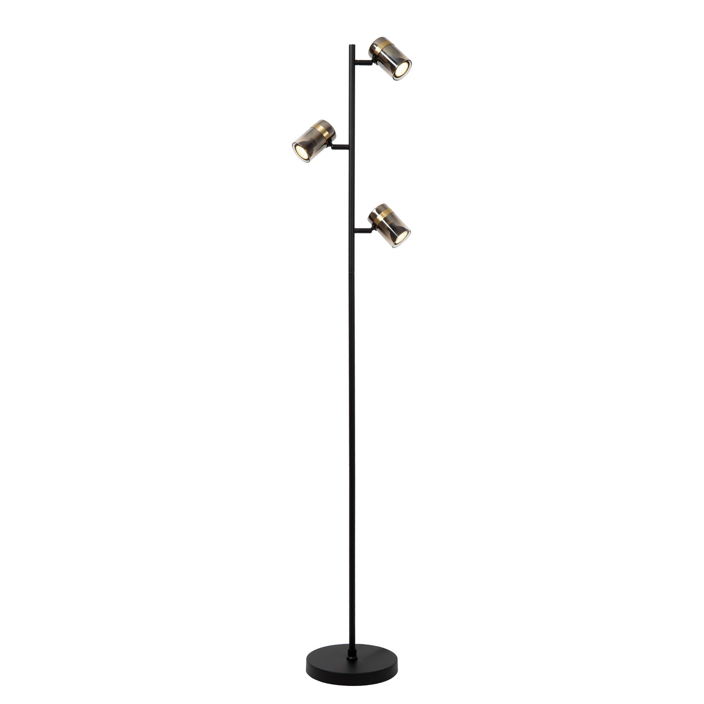 Lucide UPTON - Floor lamp - 3xGU10 - Smoke Grey