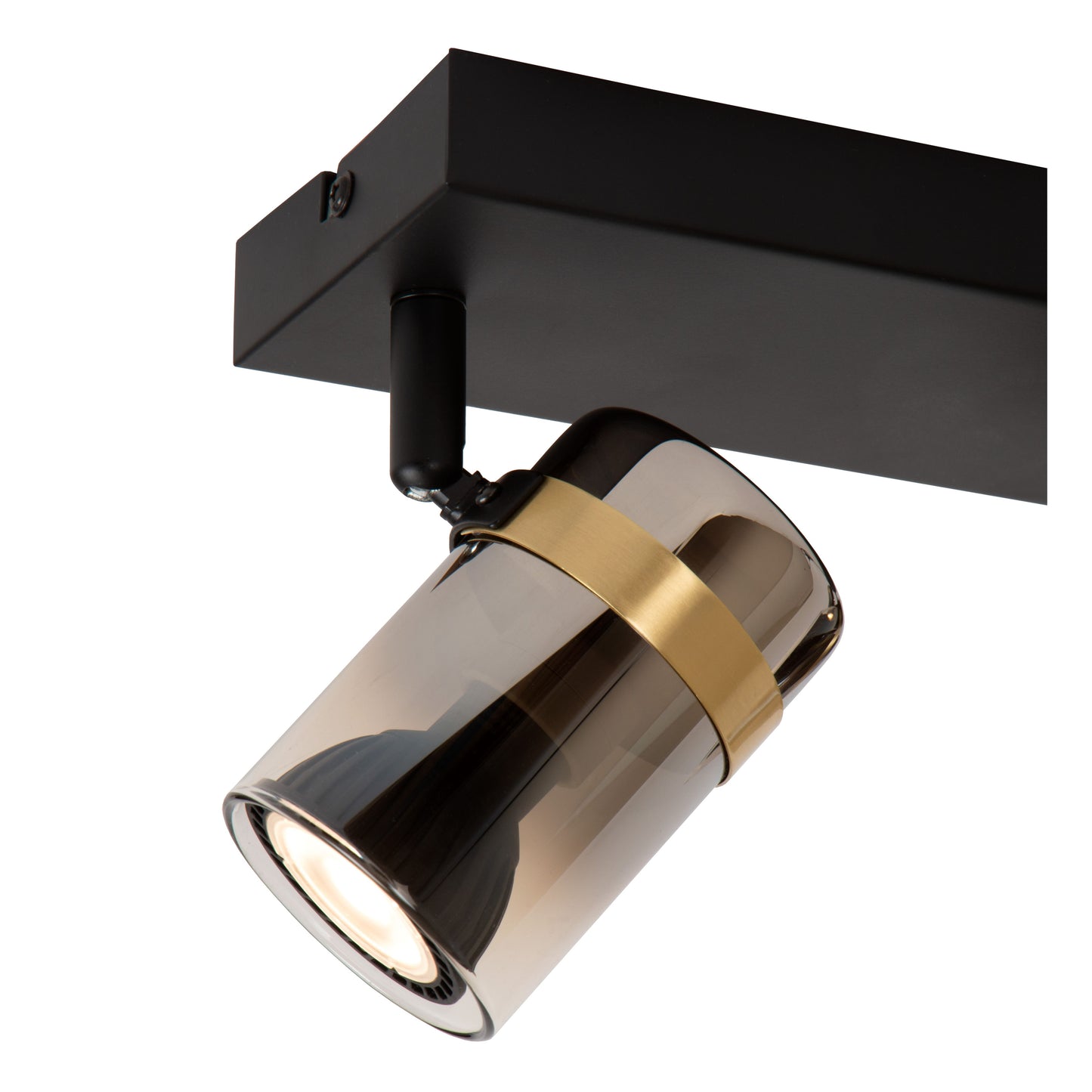 Lucide UPTON - Ceiling spotlight - 2xGU10 - Smoke Grey