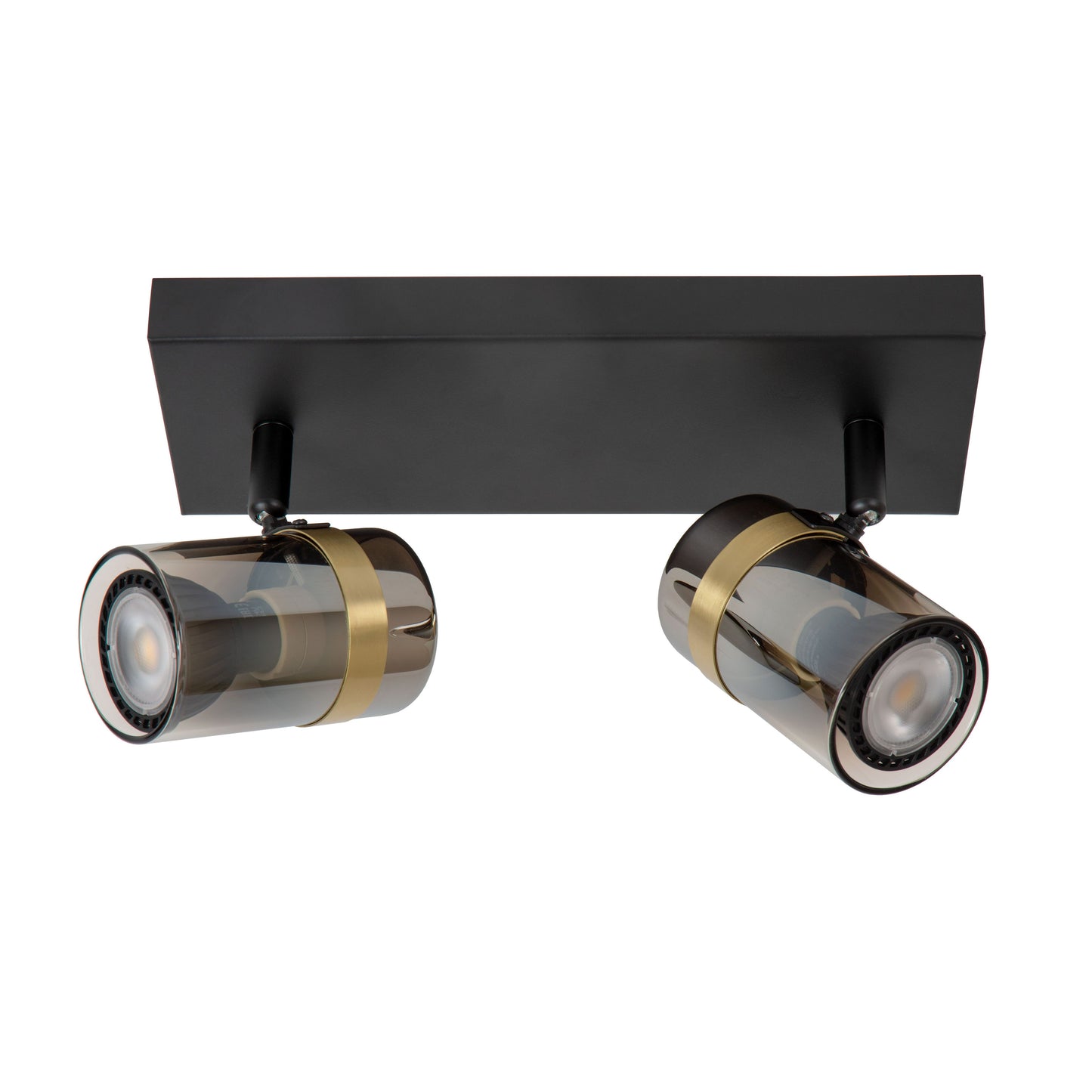 Lucide UPTON - Ceiling spotlight - 2xGU10 - Smoke Grey