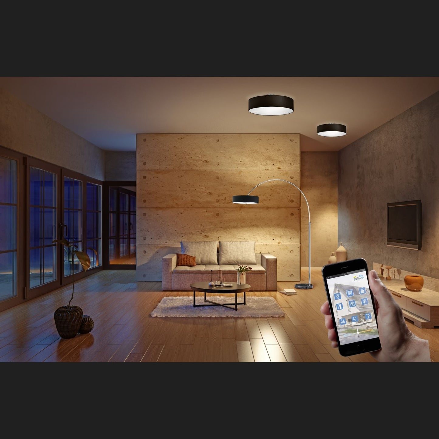 Hotel  - Ceiling lamp - Black - Trio