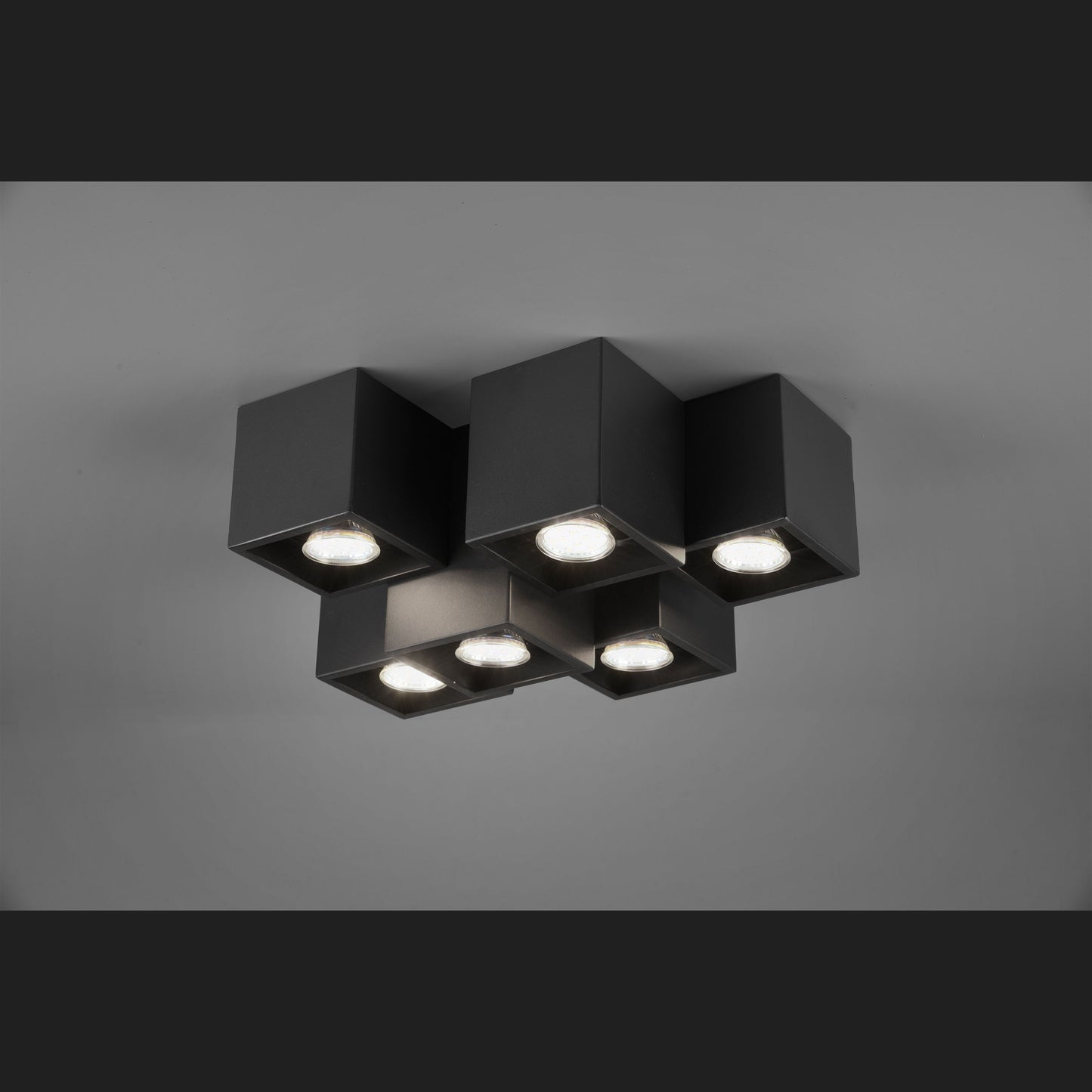 Fernando  - Ceiling lamp - Black Matt - Trio